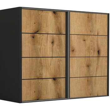 Dressing Genarom LEX B, Stejar Wotan, 261 x 240 x 66 cm Dressing Genarom LEX B, Stejar Wotan, 261 x 240 x 66 cm