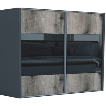 Dressing Genarom LEX A, Stejar Monastery / Negru Lucios M, 261 x 240 x 66 cm Dressing Genarom LEX A, Stejar Monastery / Negru Lucios M, 261 x 240 x 66 cm