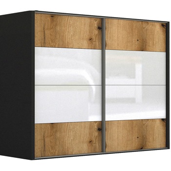 Dressing, Genarom LEX C, Stejar Wotan / Gri Lucios, 261 x 240 x 66 cm Dressing, Genarom LEX C, Stejar Wotan / Gri Lucios, 261 x 240 x 66 cm