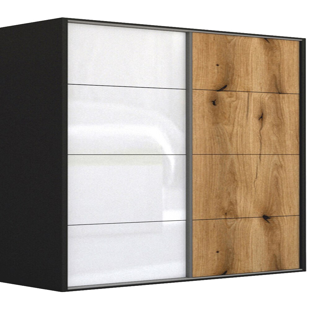 Dressing Genarom LEX A, Gri Lucios / Stejar Wotan L, 261 x 240 x 66 cm