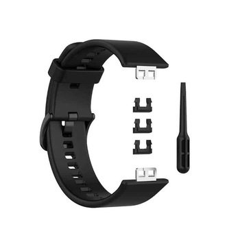 Curea Bratara Edman pentru Huawei Watch Fit, siliconica, Negru Curea Bratara Edman pentru Huawei Watch Fit, siliconica, Negru