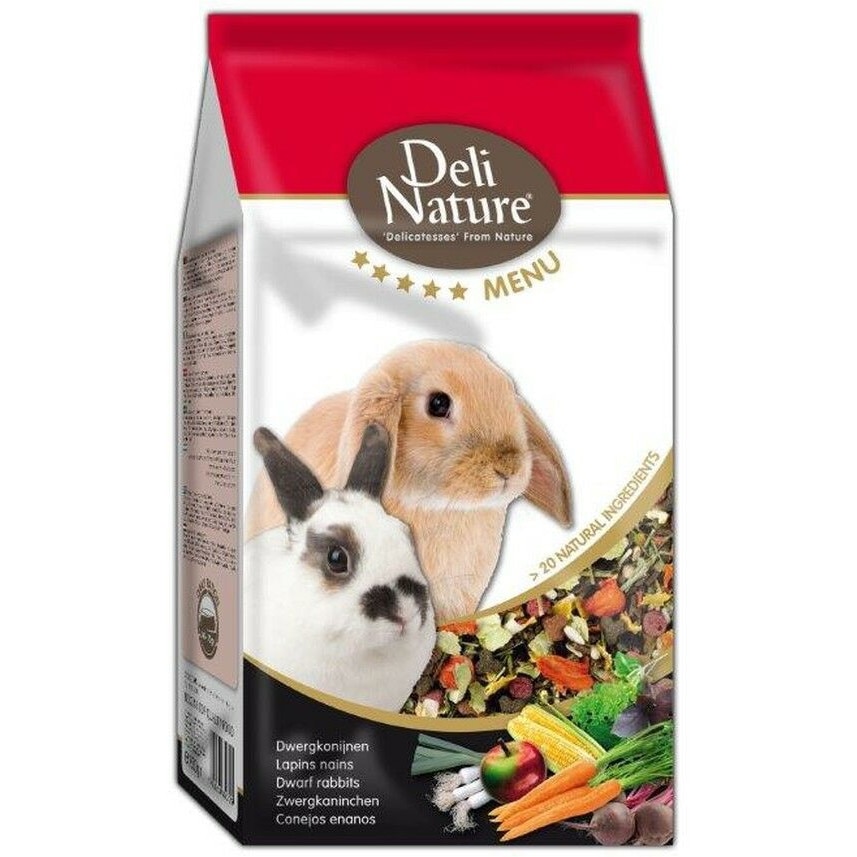 Hrana completa pentru iepuri pitici, Deli Nature Menu 5 stars, 750 gr