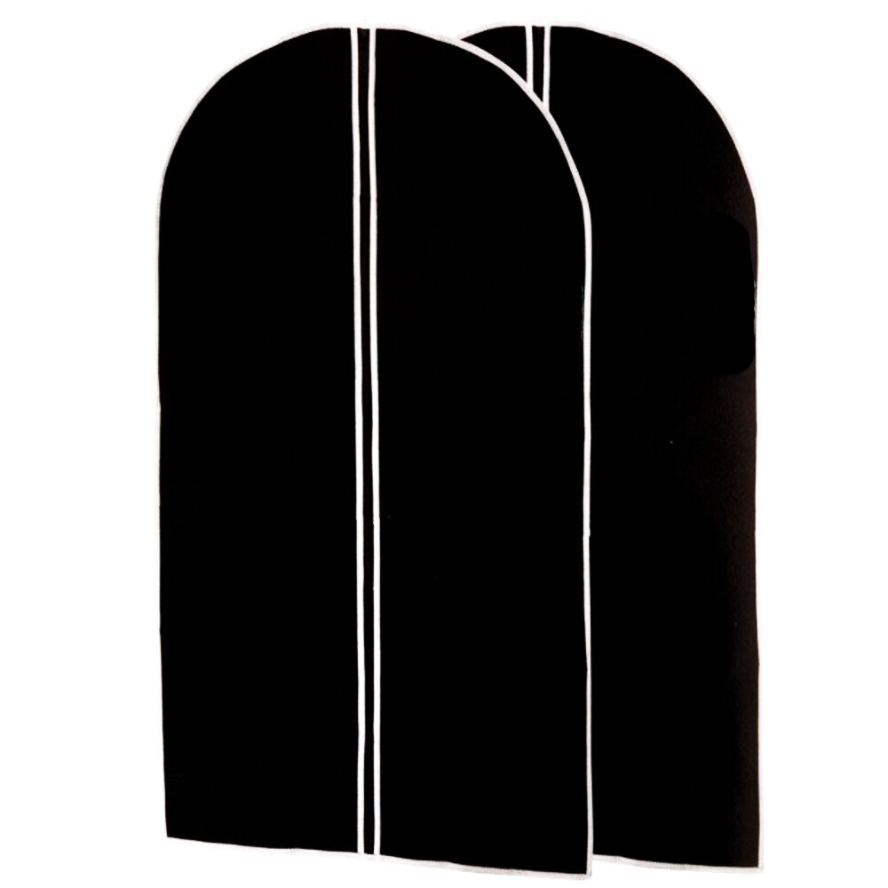 Set 2 huse protectie haine, Quasar & Co., 60 x 100 cm, negru