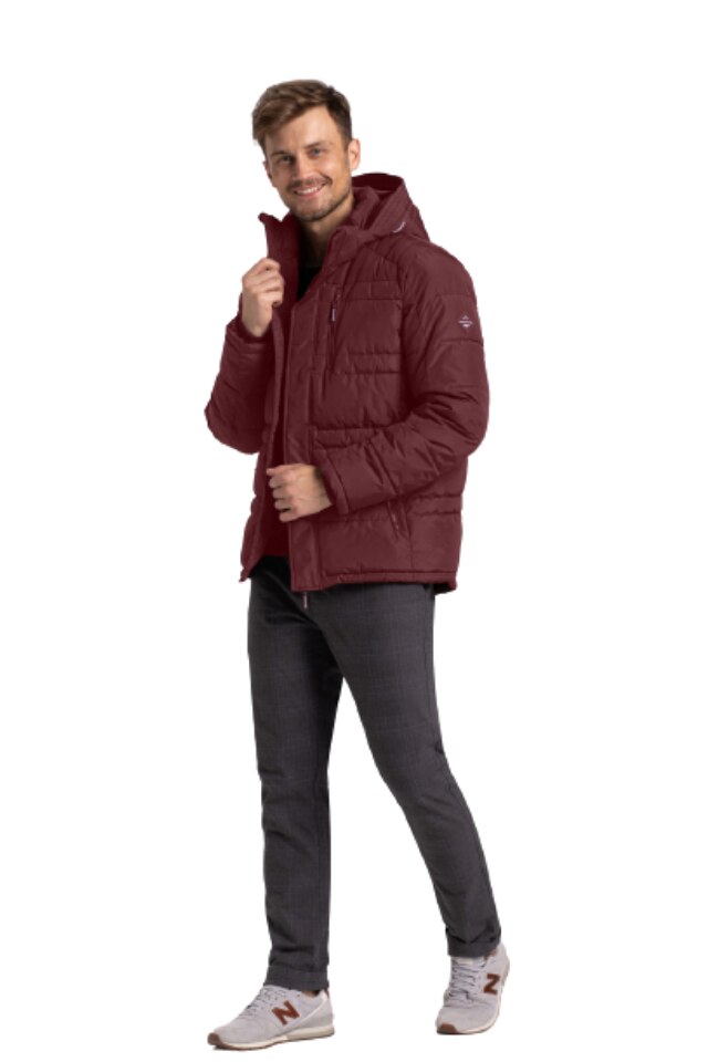Jacheta din puf pentru barbati,XXL, Burgundy
