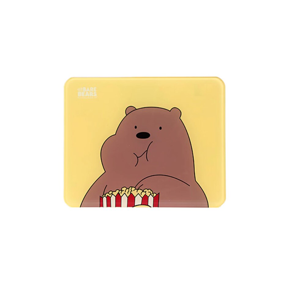 Cantar electronic cu model We Bare Bears, afisaj digital, 150 kg max, sticla securizata, Multicolor, MNS-BBL3371