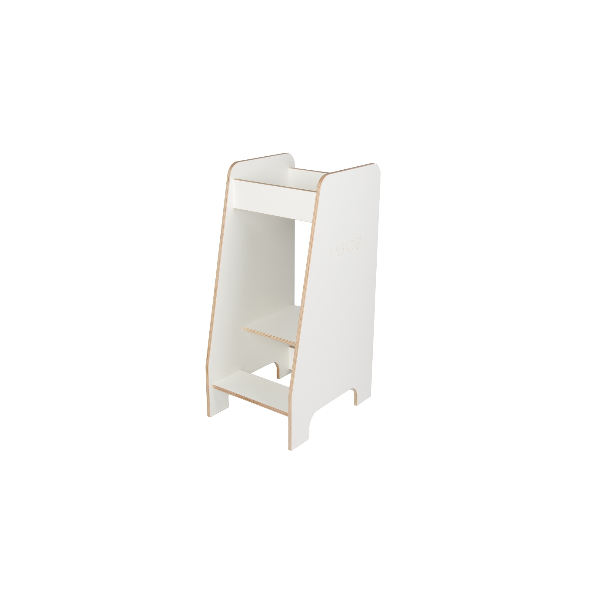Scaun copii Montessori, Misioo, Placaj, 40x91x50 cm, Alb