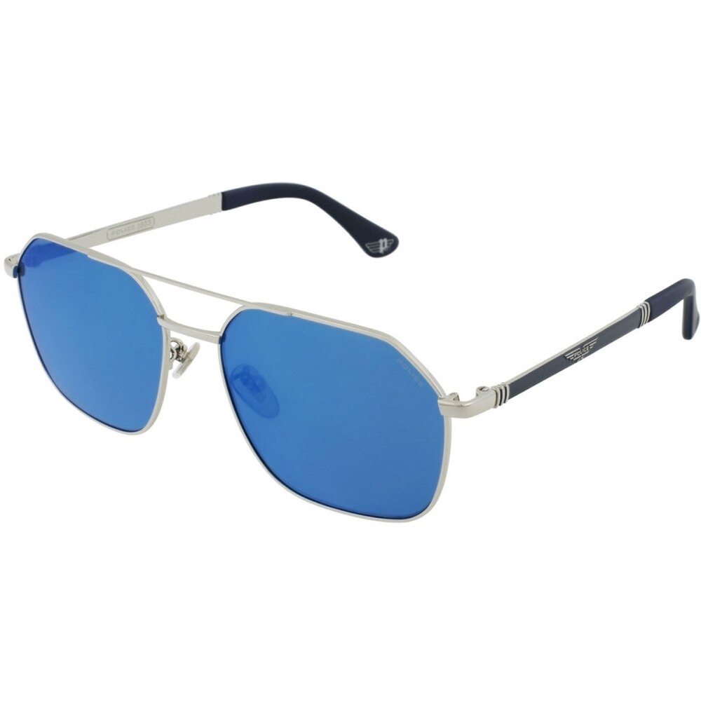 Ochelari de soare pentru barbati Police SPLC34 E70B, Argintiu, 58 mm