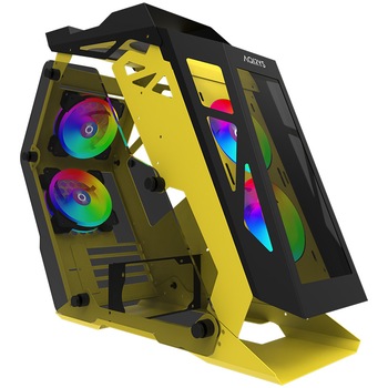 Carcasa AQIRYS Saiph, Mini Tower, fara sursa, mATX, Black/Yellow