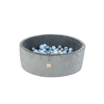 Set Velvet Ballpool, Misioo, 150 bile, Gri Set Velvet Ballpool, Misioo, 150 bile, Gri