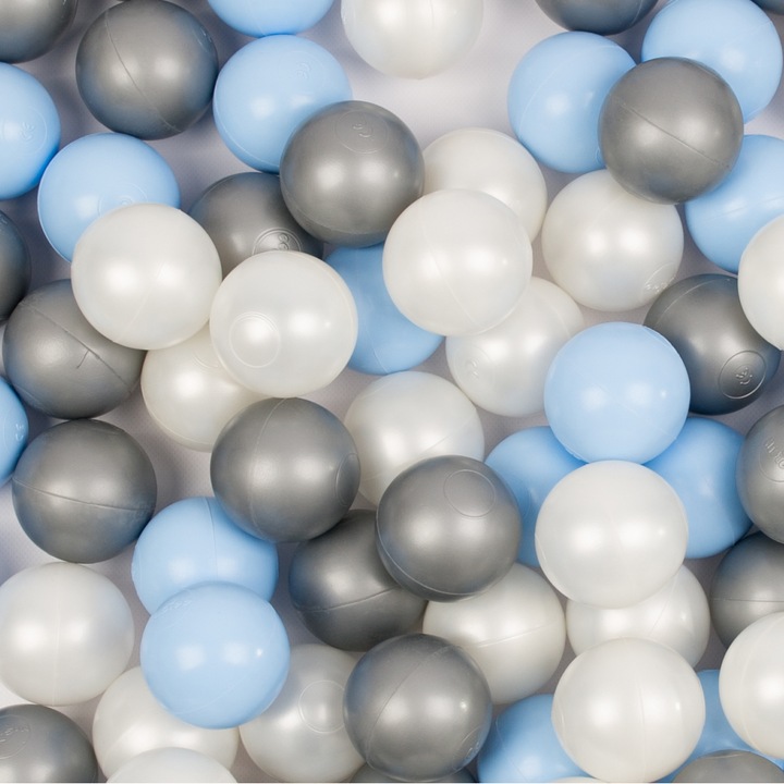 Set 200 bile colorate, Misioo, Plastic, 6 cm, Multicolor