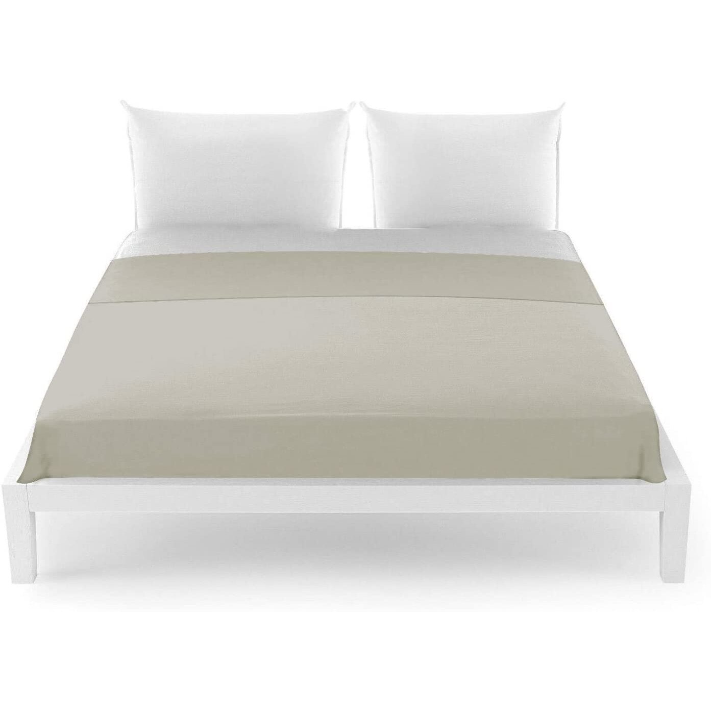 Cearceaf Sophie Pentru Deasupra, Model Cool, 100% Bumbac, 240 x 275 cm, Bej