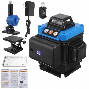 Nivela laser 4D cu 16 linii, 360, Lumina verde, Negru/Albastru Nivela laser 4D cu 16 linii, 360, Lumina verde, Negru/Albastru