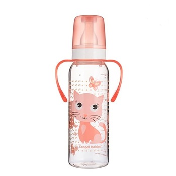 Biberon din polipropilena cu tetina din silicon 250 ml Canpol Babies 11/845RR, Roz 12+ luni Biberon din polipropilena cu tetina din silicon 250 ml Canpol Babies 11/845RR, Roz 12+ luni