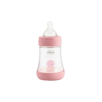 Biberon din polipropilena cu tetina din silicon 150 ml Chicco Perfect 5 Intui-flow 121939RZ, Roz 0 luni+ Biberon din polipropilena cu tetina din silicon 150 ml Chicco Perfect 5 Intui-flow 121939RZ, Roz 0 luni+