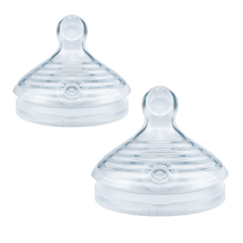 Set 2 tetine din silicon S Nuk Nature Sense 709286, Transparent 0-6 luni