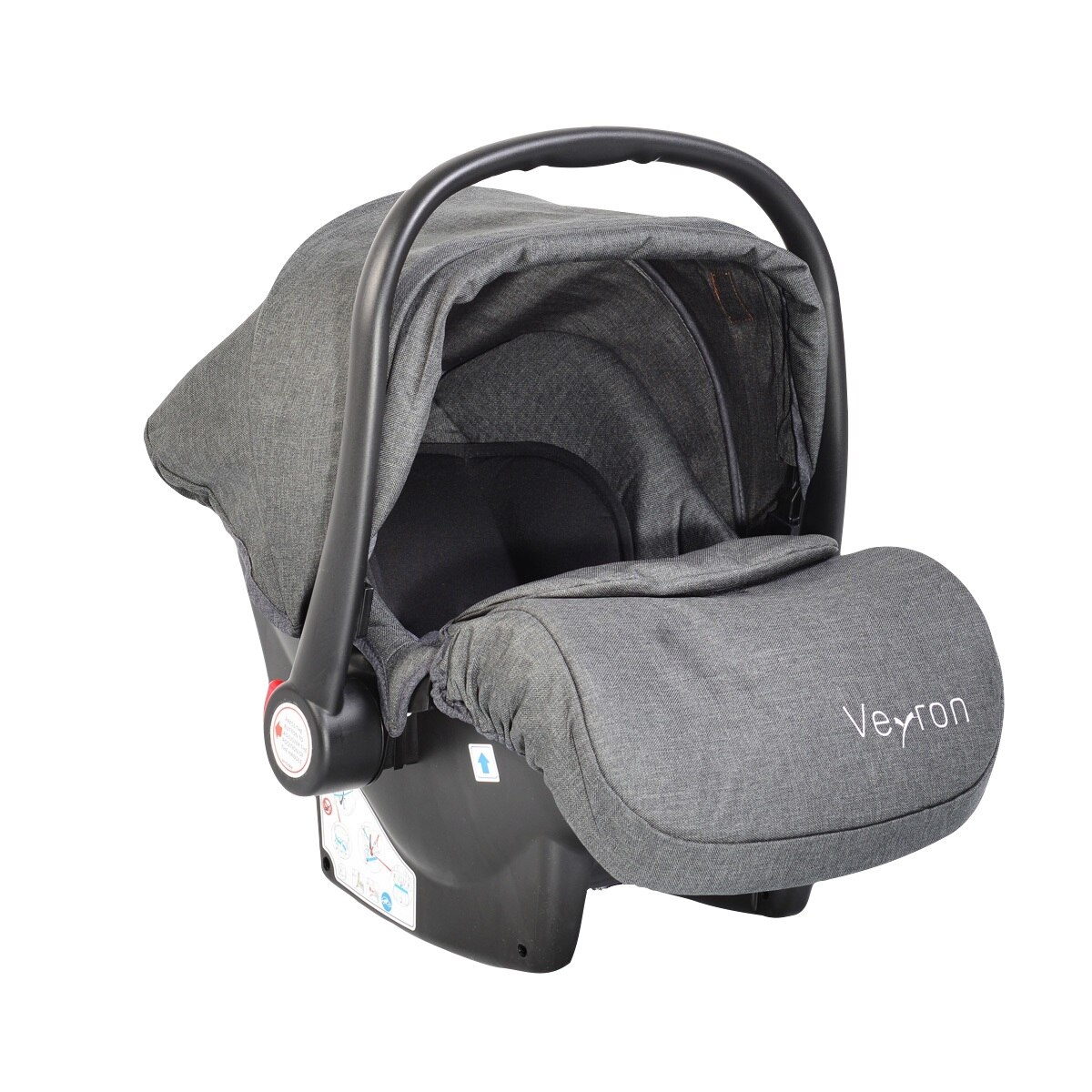 Cosulet auto Moni Veyron omologat R44/04, 0-13 kg cu husa de picioruse, Gri inchis