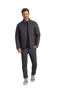 Geaca matlasata pentru barbati cu guler, XXL, Grafit Geaca matlasata pentru barbati cu guler, XXL, Grafit