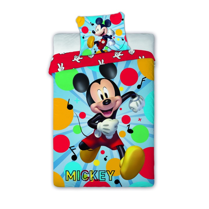 Детско Спално Бельо Faro, Мики Маус/Mickey Mousse 148, 140х200 см, 100% памук, многоцветен
