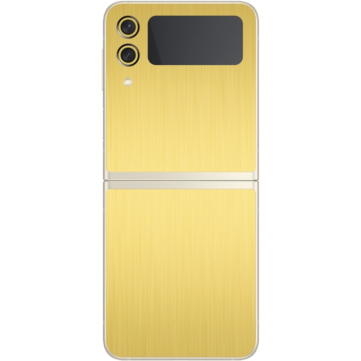 Защитно фолио Carbon Skinz за Samsung Galaxy Z Flip3 5G - Матирано злато, проста кройка, залепващо покритие за цял корпус за рамка на екрана, заден капак