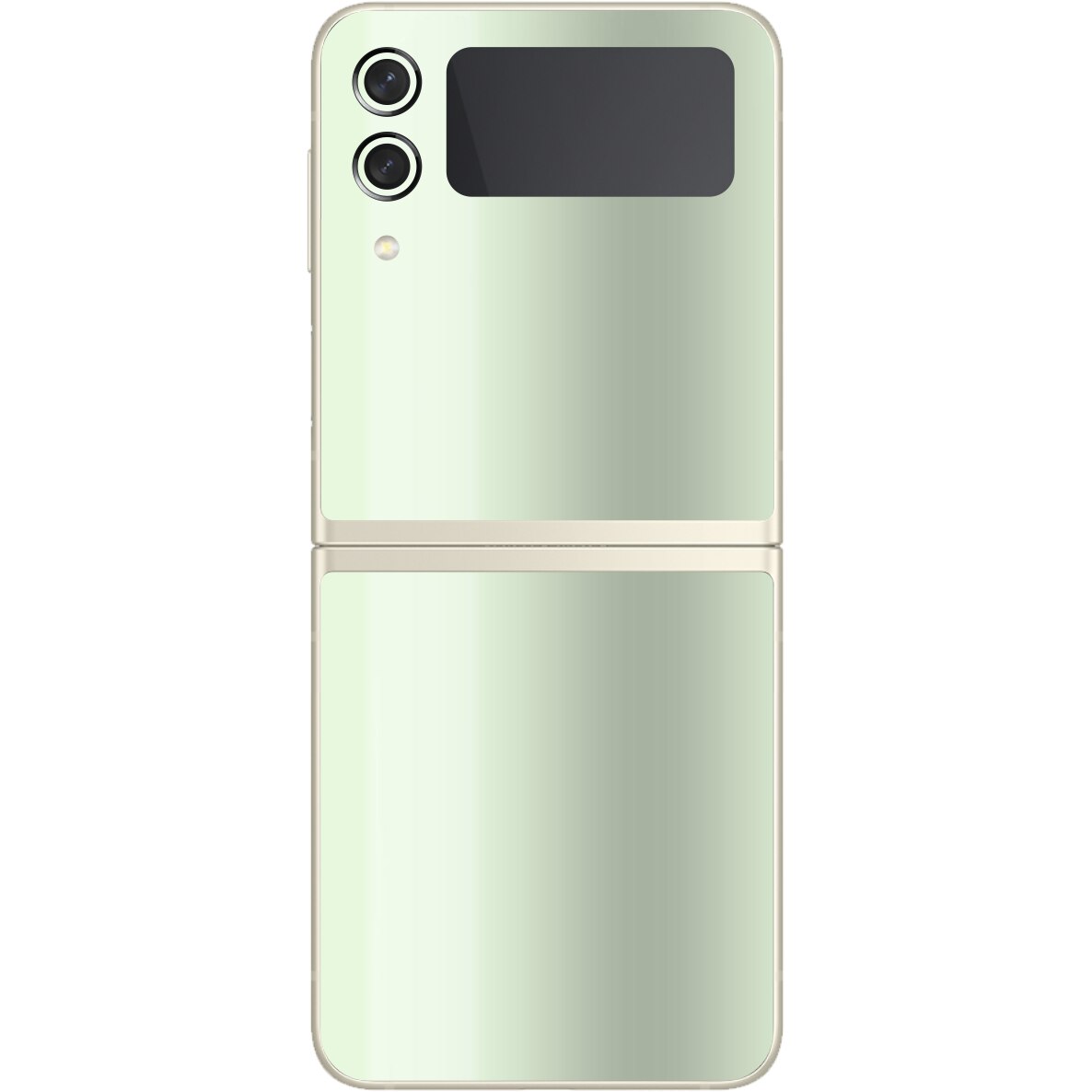 Folie Protectie Glow Skinz pentru Samsung Galaxy Z Flip3 5G - Verde Fosforescent Simple Cut, Skin Adeziv Full Body Cover pentru Rama Ecran, Carcasa Spate