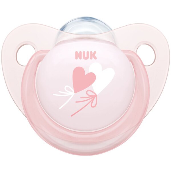 Suzeta ortodontica din silicon Nuk Rose 730052, Roz 0-6 luni