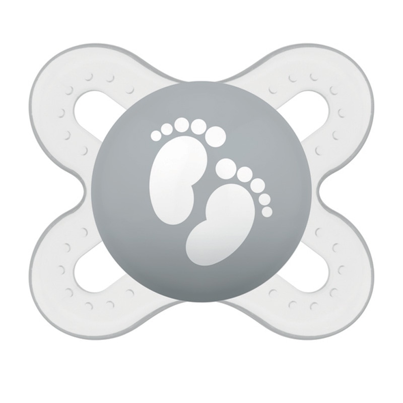 Suzeta ortodontica din silicon MAM Start 806483, Gri 0-2 luni