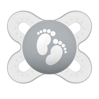 Suzeta ortodontica din silicon MAM Start 806483, Gri 0-2 luni Suzeta ortodontica din silicon MAM Start 806483, Gri 0-2 luni