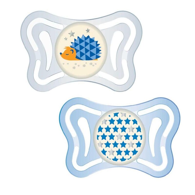 Set 2 suzete ortodontice din silicon Chicco Physio Forma 097289A, Albastru 16 - 36 luni