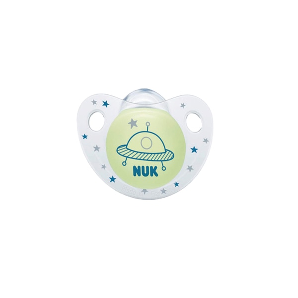 Suzeta ortodontica din silicon Nuk Night & Day 730328AL, Multicolor 0-6 luni