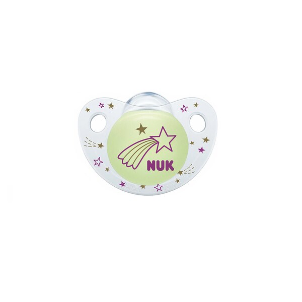 Suzeta ortodontica din silicon Nuk Night & Day 730328A, Multicolor 0-6 luni