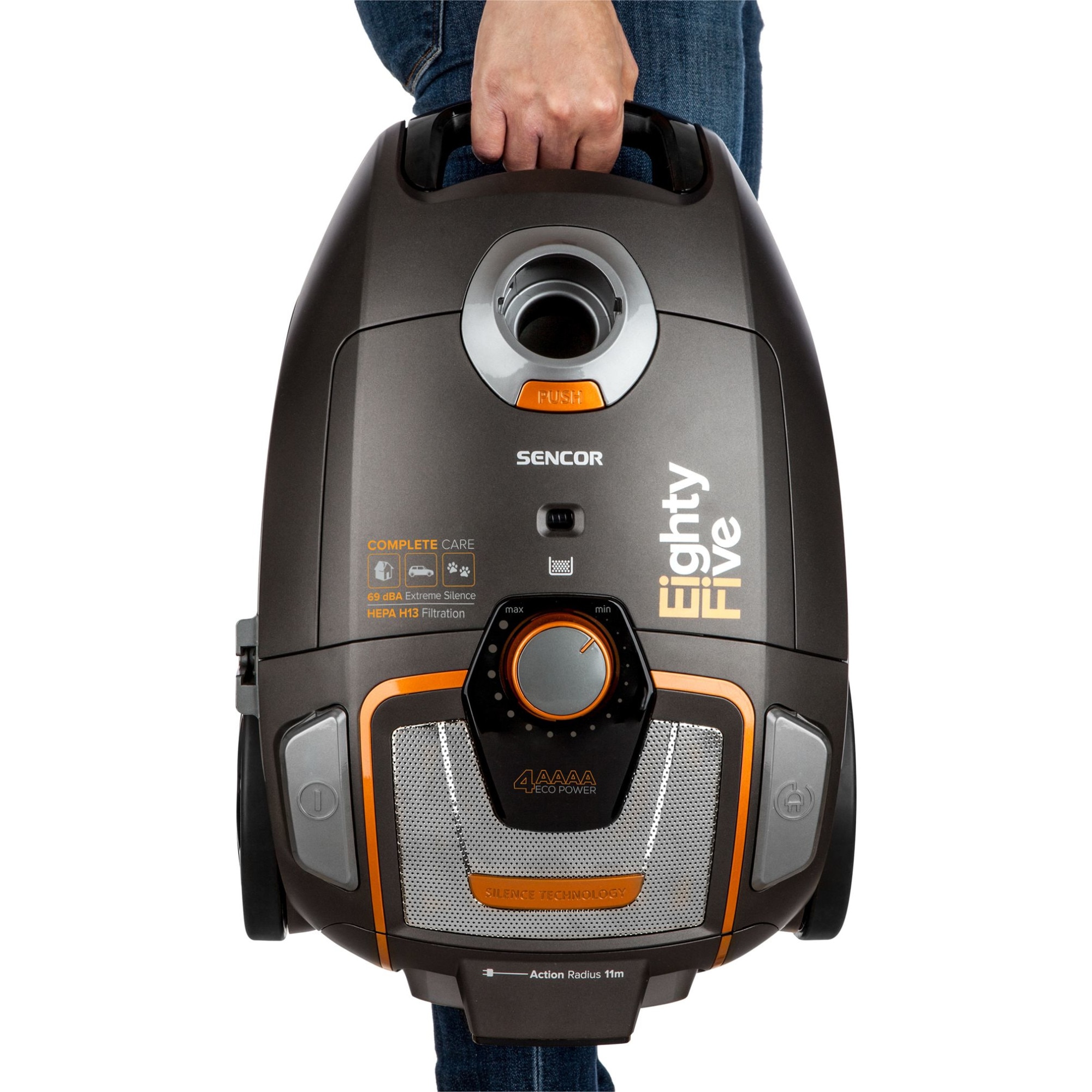 Aspirator cu sac Sencor SVC 8505TI, 700 W, 3 l, Negru
