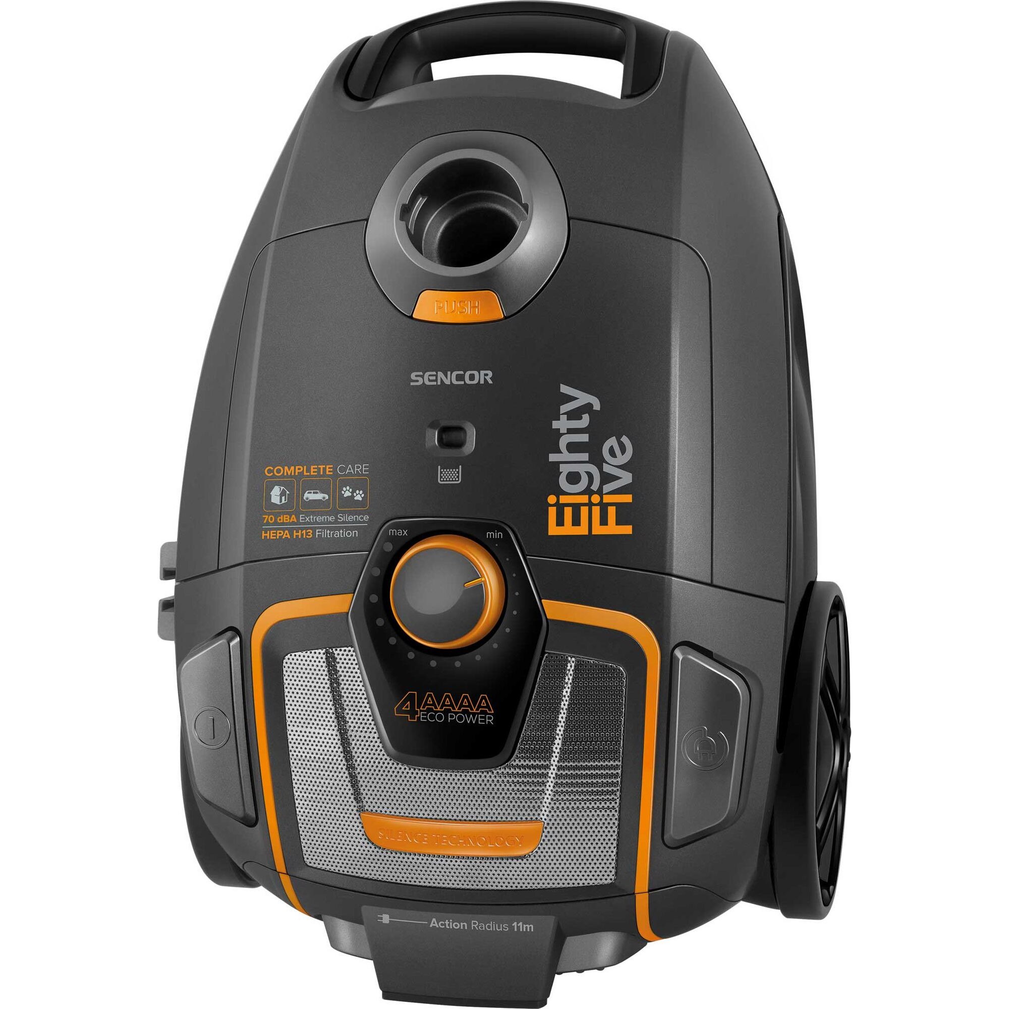 Aspirator cu sac Sencor SVC 8505TI, 700 W, 3 l, Negru