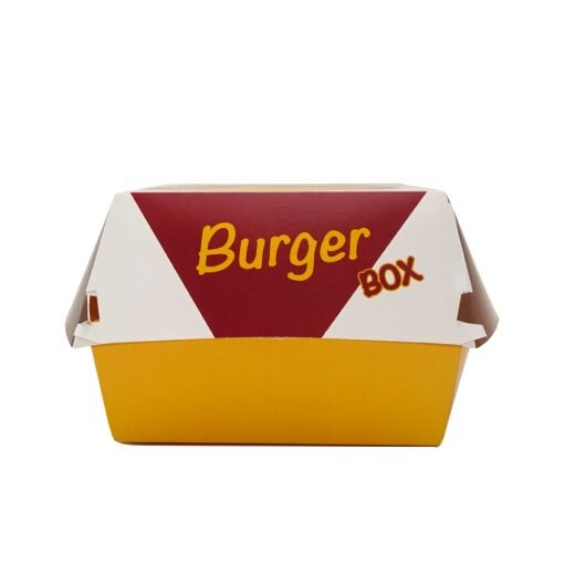 Set Cutii pentru Burger imprimate din carton ,18.5x16.5x10 cm ,100buc