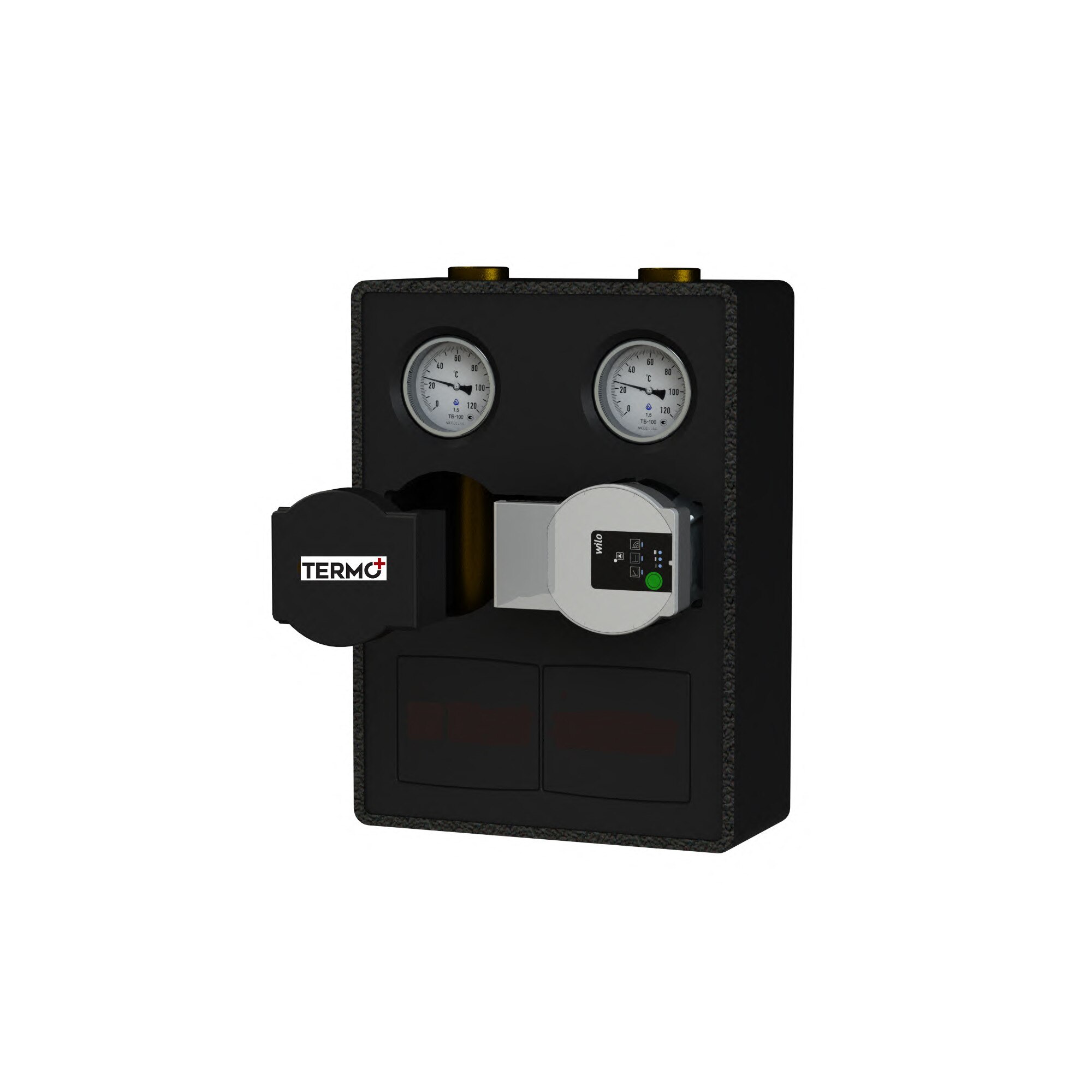 Grup de pompare dn25 termo+ cu vana termostatata reglaj 35-60' grade cu pompa wilo para 25/8