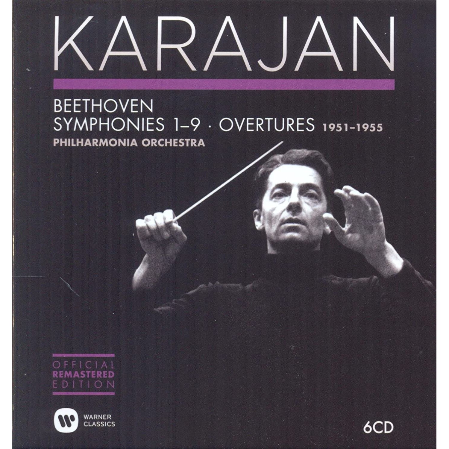 Elisabeth Schwarzkopf, Marga HOffgen, Ernst Haefliger, Otto Edelmann, Chor der Gesellschaft der Musikfreunde Wien, Philharmonia Orchestra, Herbert von Karajan-Beethoven: Symphonies 1 - 9 & Overtures (Remastered from the Original Master Tapes)-6CD