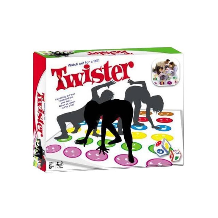 Joc de indemanare Twister cu zaruri Magic Toys, Multicolor