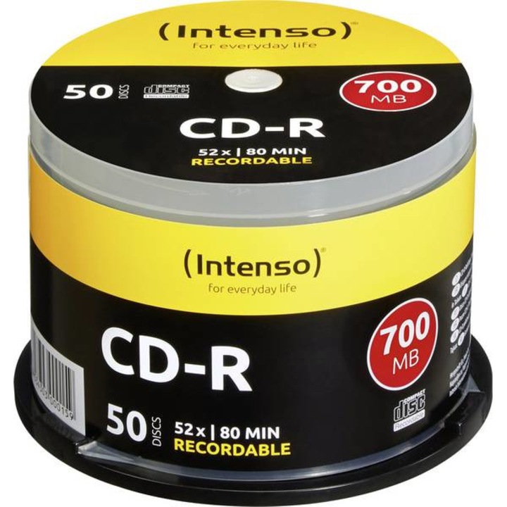 Intenso 1001125 CD-R 80 perc / 700 MB 52x CD lemez (50 db/henger)