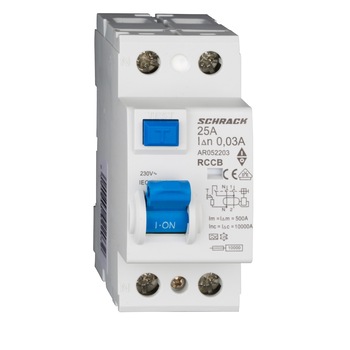 Disjunctor diferential RCCB 2P 25A 30mA, tip A, Schrack, AR052203 Disjunctor diferential RCCB 2P 25A 30mA, tip A, Schrack, AR052203