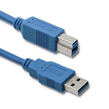 Cablu imprimanta Qoltec, USB 3.0, 3 m, Albastru Cablu imprimanta Qoltec, USB 3.0, 3 m, Albastru