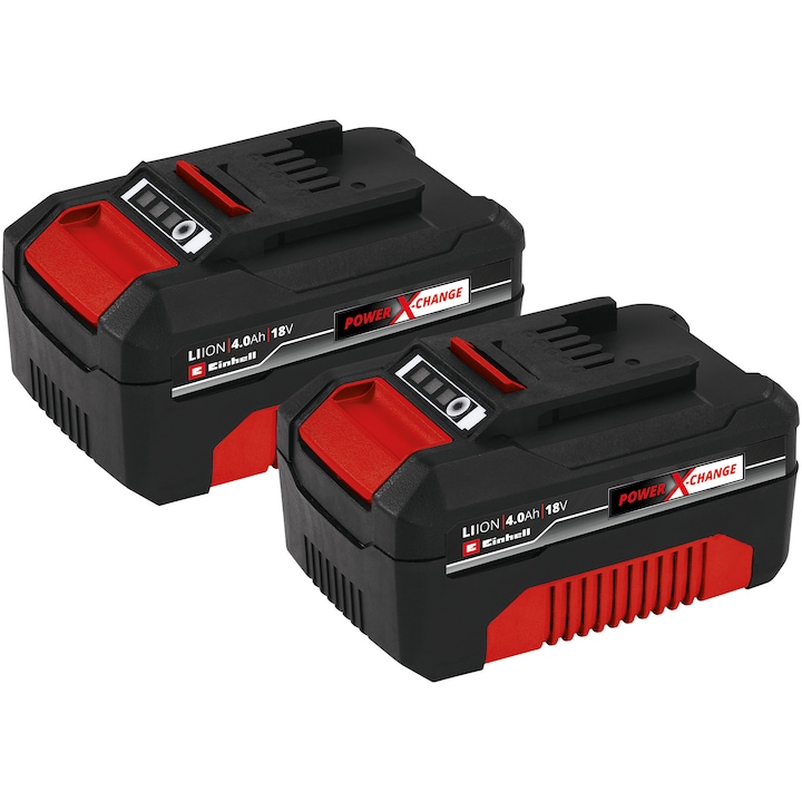 Комплект 2 батерии Einhell PXC-Twinpack 4511489, 18 V, Максимална мощност 4.0 Ah 900 W, Power X-Change