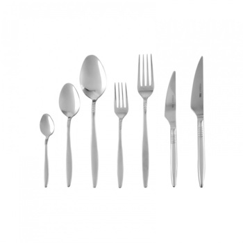 Set 84 tacamuri pentru 12 persoane Laurel, Karaca, Otel inoxidabil, Argintiu Set 84 tacamuri pentru 12 persoane Laurel, Karaca, Otel inoxidabil, Argintiu