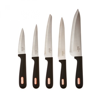 Set 6 cutite Overcut, Karaca, Otel inoxidabil, Gri/Negru Set 6 cutite Overcut, Karaca, Otel inoxidabil, Gri/Negru