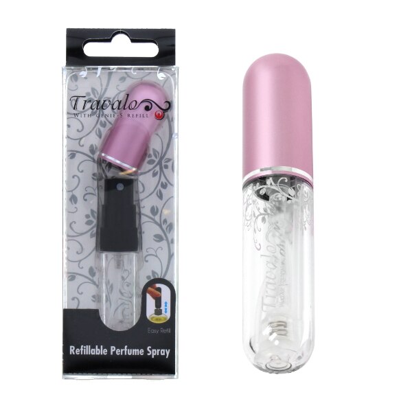 Recipient parfum, Travalo, Roz, 5ml