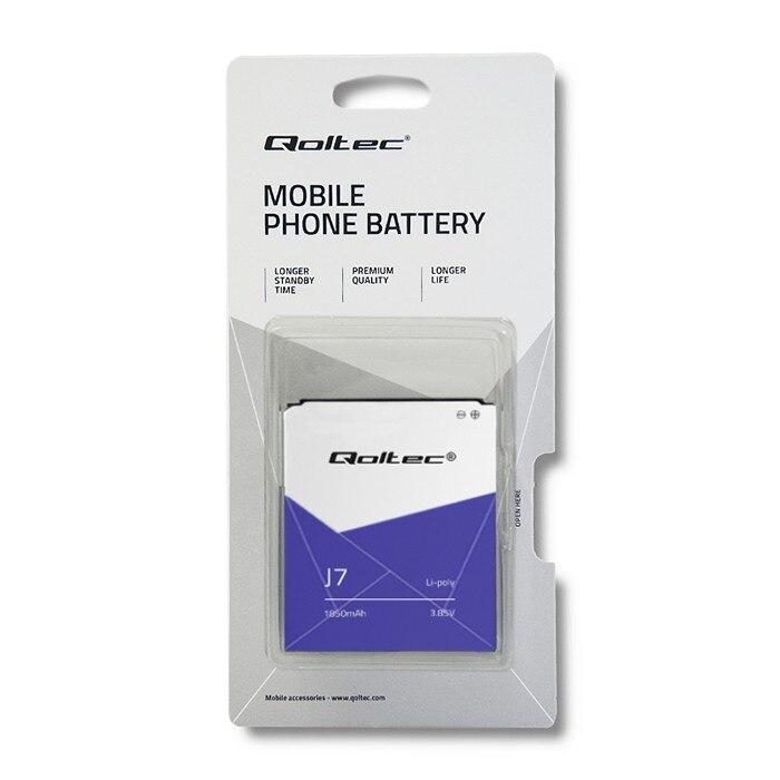 Baterie pentru Samsung Galaxy J7 Qoltec, 1850 mAh, 3.85 V