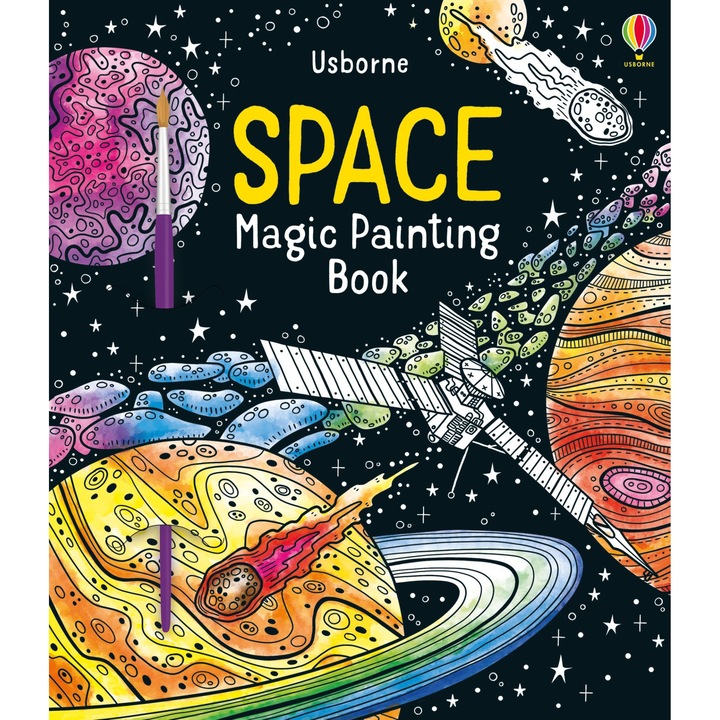 Книга за рисуване само с вода, Space Magic Painting, Usborne