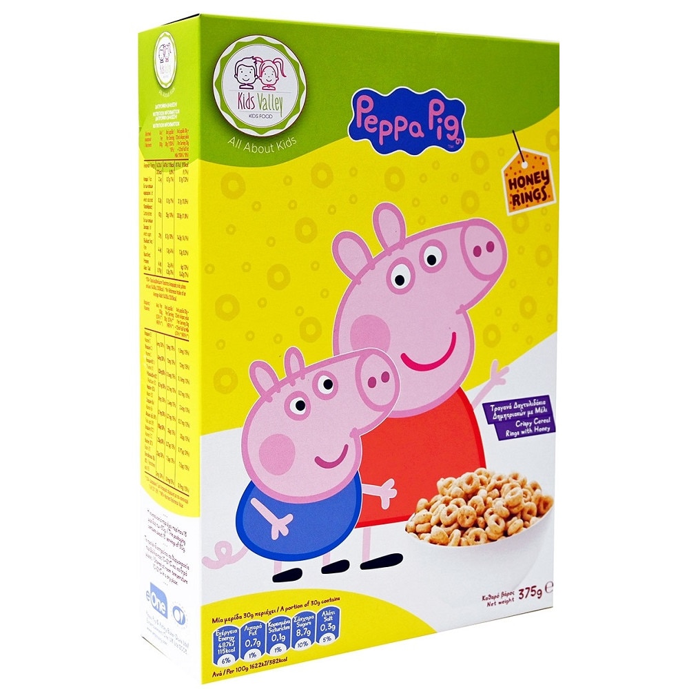 Cereale Integrale cu Miere, Peppa Pig Honey Rings 375 g