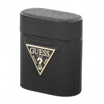 Husa de protectie Guess Saffiano pentru Apple AirPods Gen 1 / Apple AirPods Gen 2, Negru Husa de protectie Guess Saffiano pentru Apple AirPods Gen 1 / Apple AirPods Gen 2, Negru