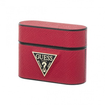 Husa de protectie Guess Saffiano pentru Apple AirPods Pro, Rosu Husa de protectie Guess Saffiano pentru Apple AirPods Pro, Rosu