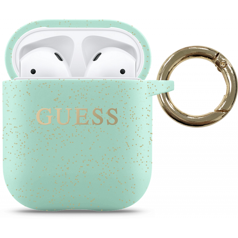 Husa de protectie Guess Denim Triangle pentru Apple AirPods Gen 1