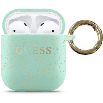 Husa de protectie Guess Silicone pentru Apple AirPods Gen 1 / Apple AirPods Gen 2, Verde Husa de protectie Guess Silicone pentru Apple AirPods Gen 1 / Apple AirPods Gen 2, Verde